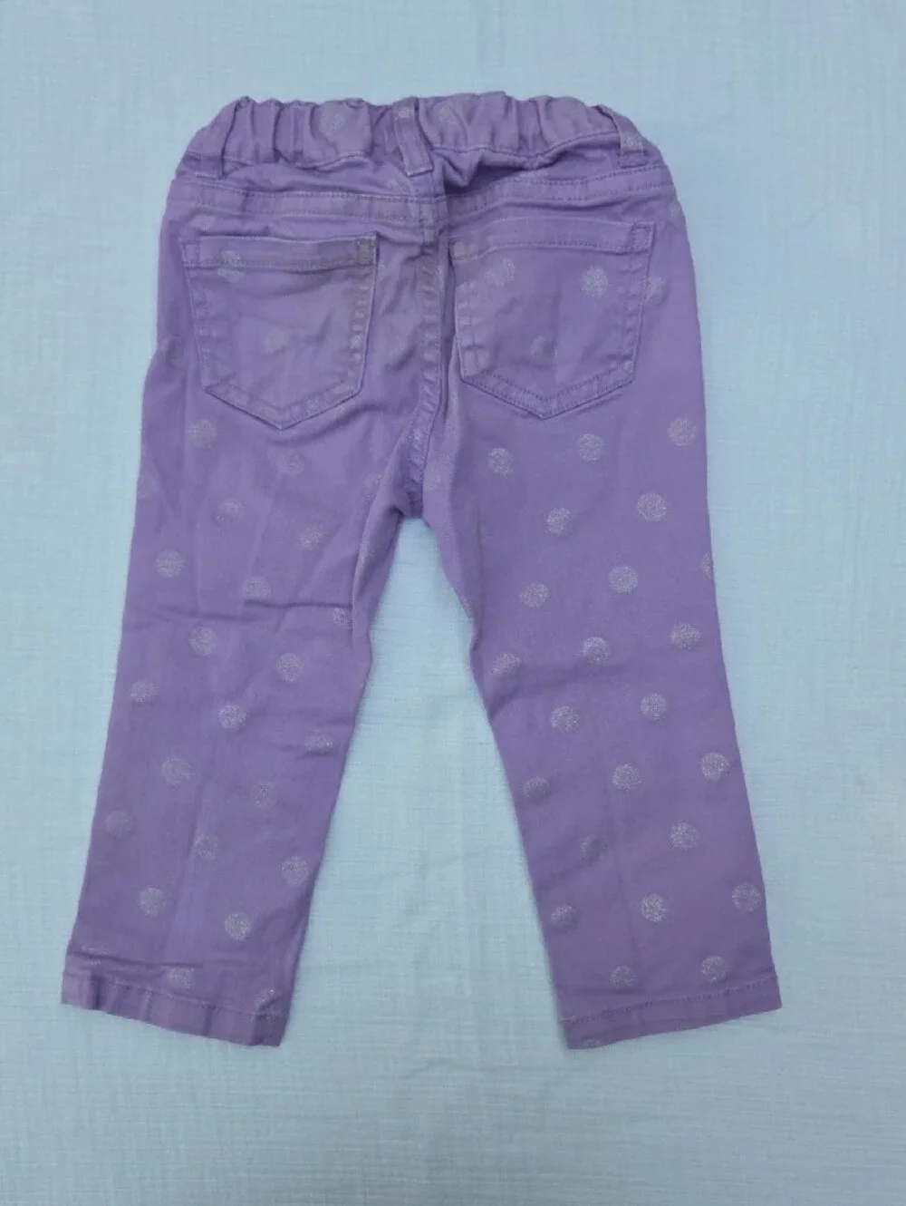 The Children's Place Cream Fuzzy Sweatshirt & Purple Polka Dot Pants Set